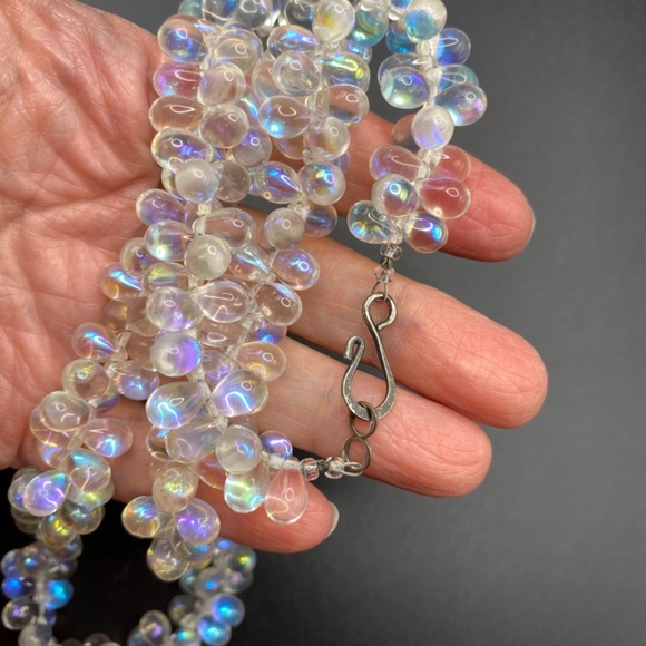 Translucent AB Drop Glass Beads Necklace - Picture 7 of 10